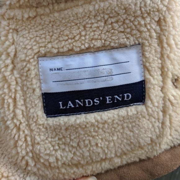 LAND'S END kids baby faux sherpa jacket coat hood - Picture 6 of 10